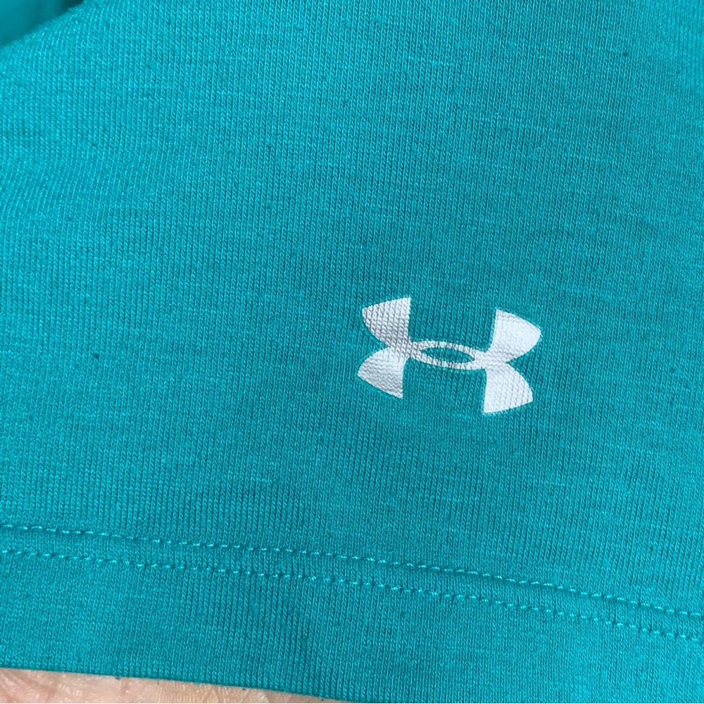 Under Armour Cold Gear teal long sleeved  base layer shirt M - Picture 4 of 7